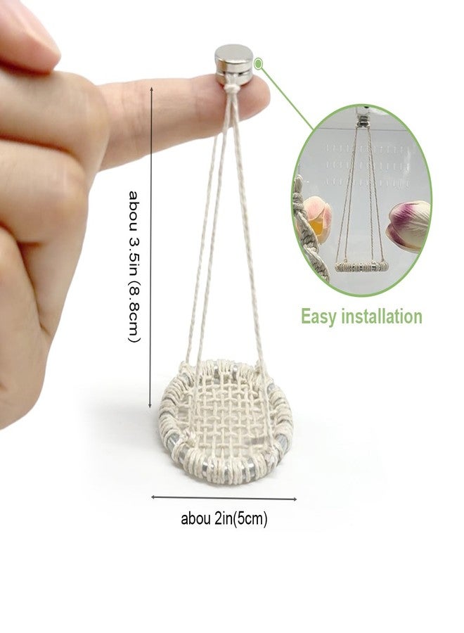 Julang 2 Pack Jumping Spider Rope Bridge Swings, Natural Cotton Rope Handmade Magnetic Mounting Jumping Spider Accessories for Medium Jumping Spider Enclosure - Image 2